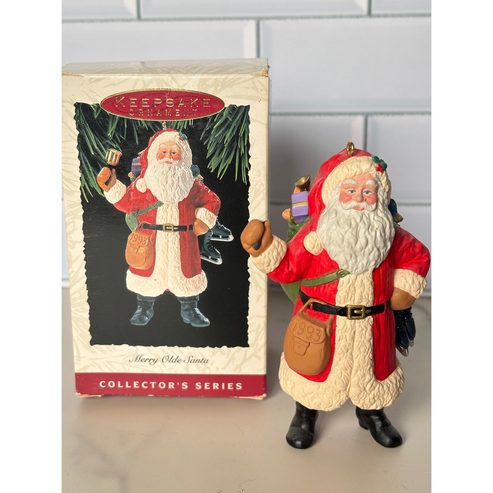 Hallmark Keepsake Ornament 1993 Merry Olde Santa Collector Series 4th In Series